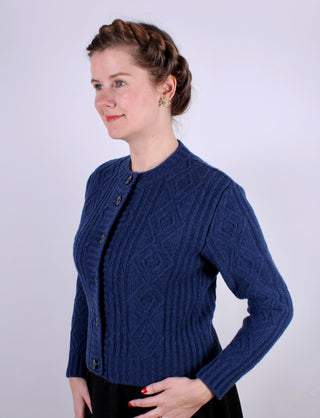 1940s - early 1960s vintage style cardigan - Navy blue - Ingrid