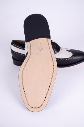 1930s style Men's spectator shoe - Black / Off-White - Charles