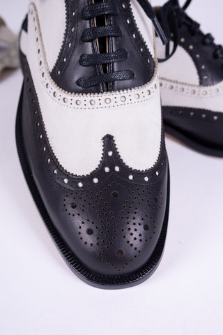 1930s style Men's spectator shoe - Black / Off-White - Charles