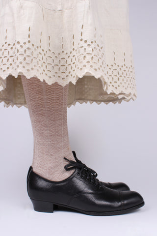 Edwardian style Oxford shoe, 1900-1920 - black - Florence