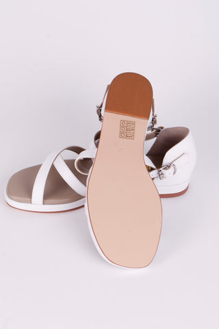 Early 1950s summer sandals -White - Sophia
