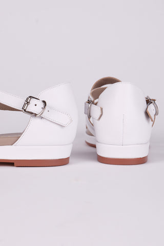Early 1950s summer sandals -White - Sophia