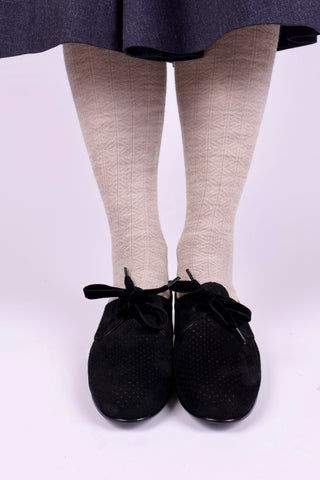 40s Derby shoes  - Low heel- black - Esther