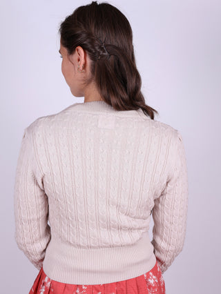 1940s style Cardigan - Cream - Joanne