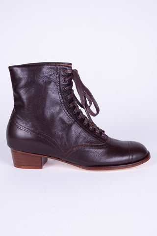 1900s / 1910s Edwardian teenage lace-up boots - brown - Josephine