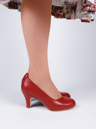 Early 50's pump - Maroon Red - Julia