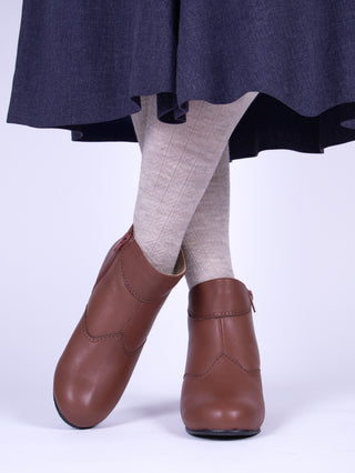1940s Winter Ankle Boots – Brown – Marion