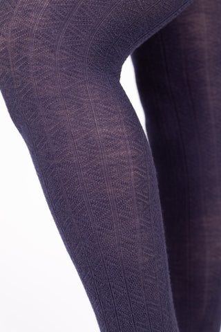 Wool tights - Navy - Anita