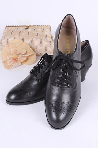 Classic 1930s Oxfords - Black - Juliette - memery
