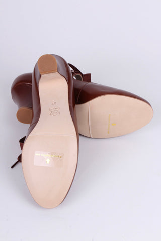 Classic, everyday late 1920's pumps - Cognac brown - Charlotte - memery