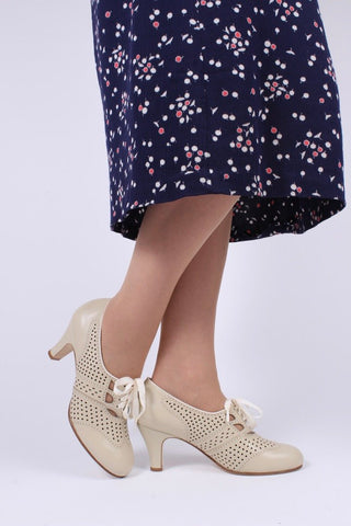 Early 1930s oxford high heels - Cream - Marie - memery