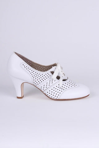 Early 1930s oxford high heels - White - Marie - memery