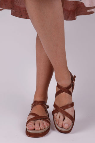 Early 1950s summer sandals - Brown - Sophia - memery