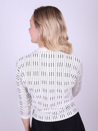 Sophisticated 1950s vintage style pullover with pattern - Molly - memery