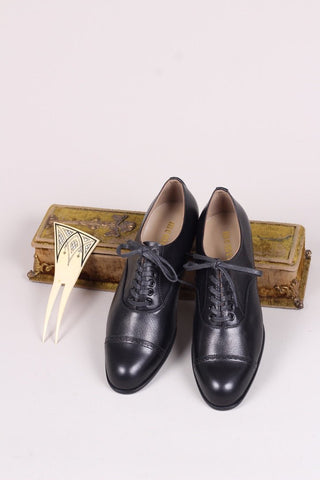 Edwardian style Oxford shoe, 1900 - 1920 - black - Florence - memery