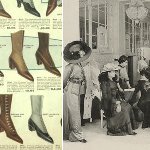 Edwardian style boots, 1900-1910 - black - Victoria